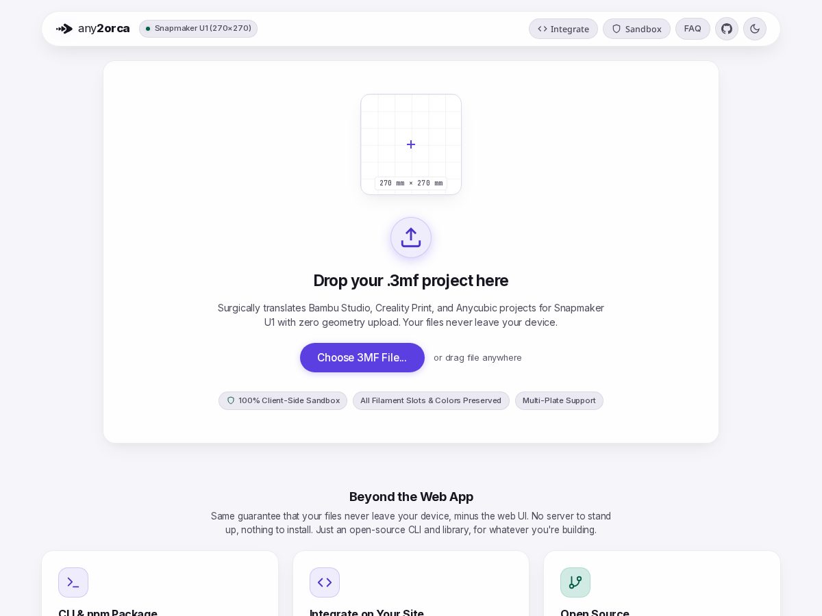 Landing-page snapshot of any2orca.org