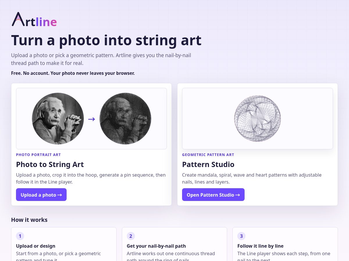 Landing-page snapshot of artlines.store