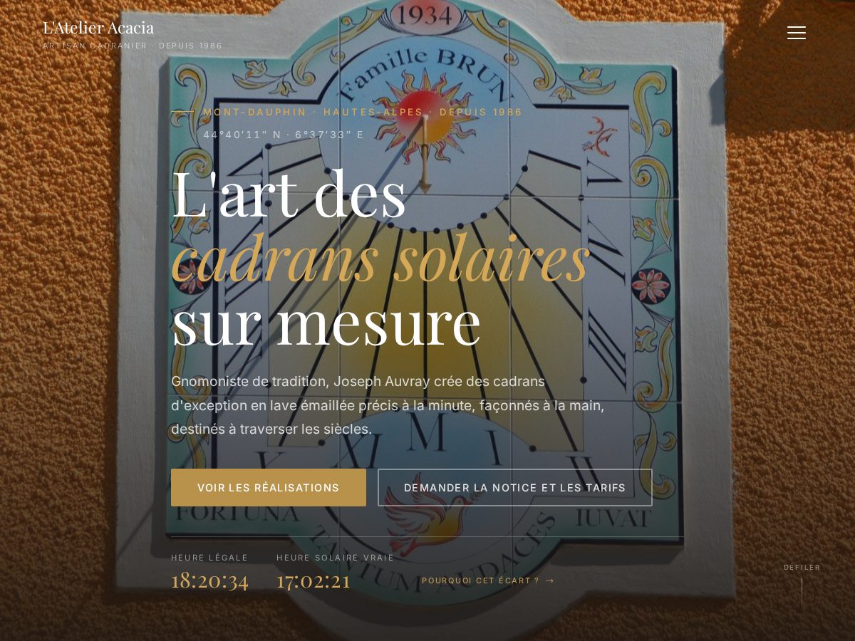 Landing-page snapshot of atelieracacia.live
