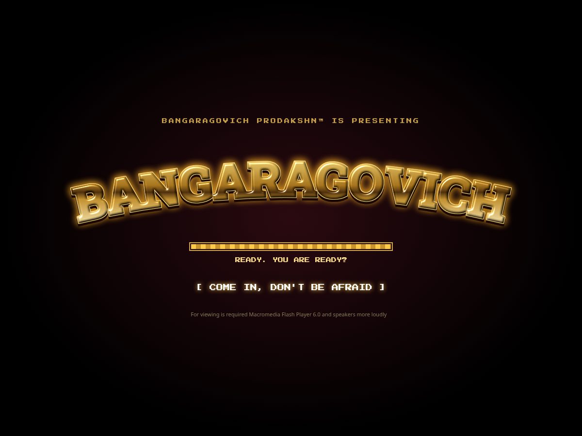 Landing-page snapshot of bangaragovich.com