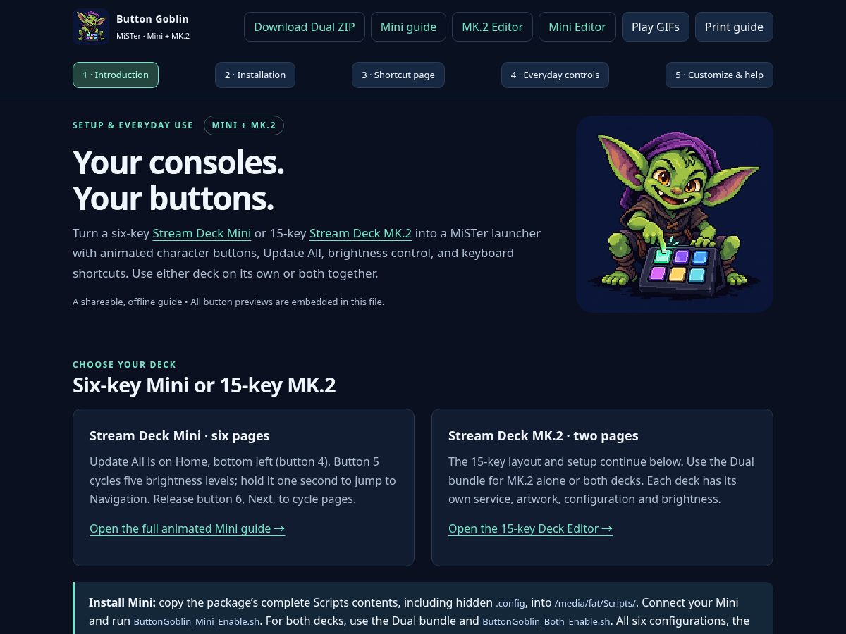 Landing-page snapshot of buttongoblin.monster