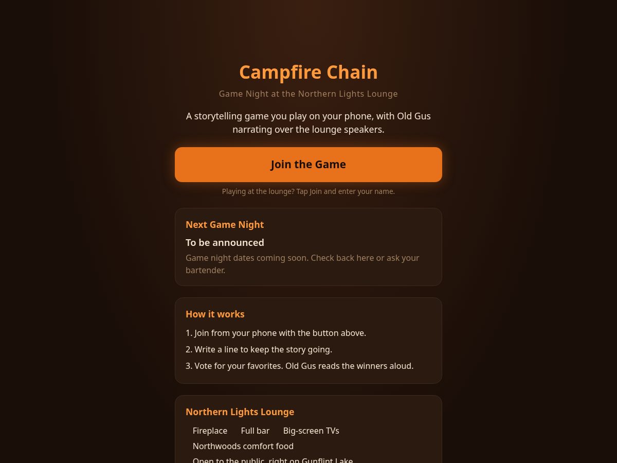 Landing-page snapshot of campfirechain.com