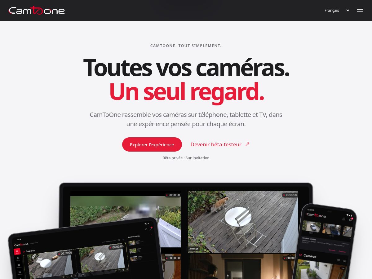 Landing-page snapshot of camtoone.com