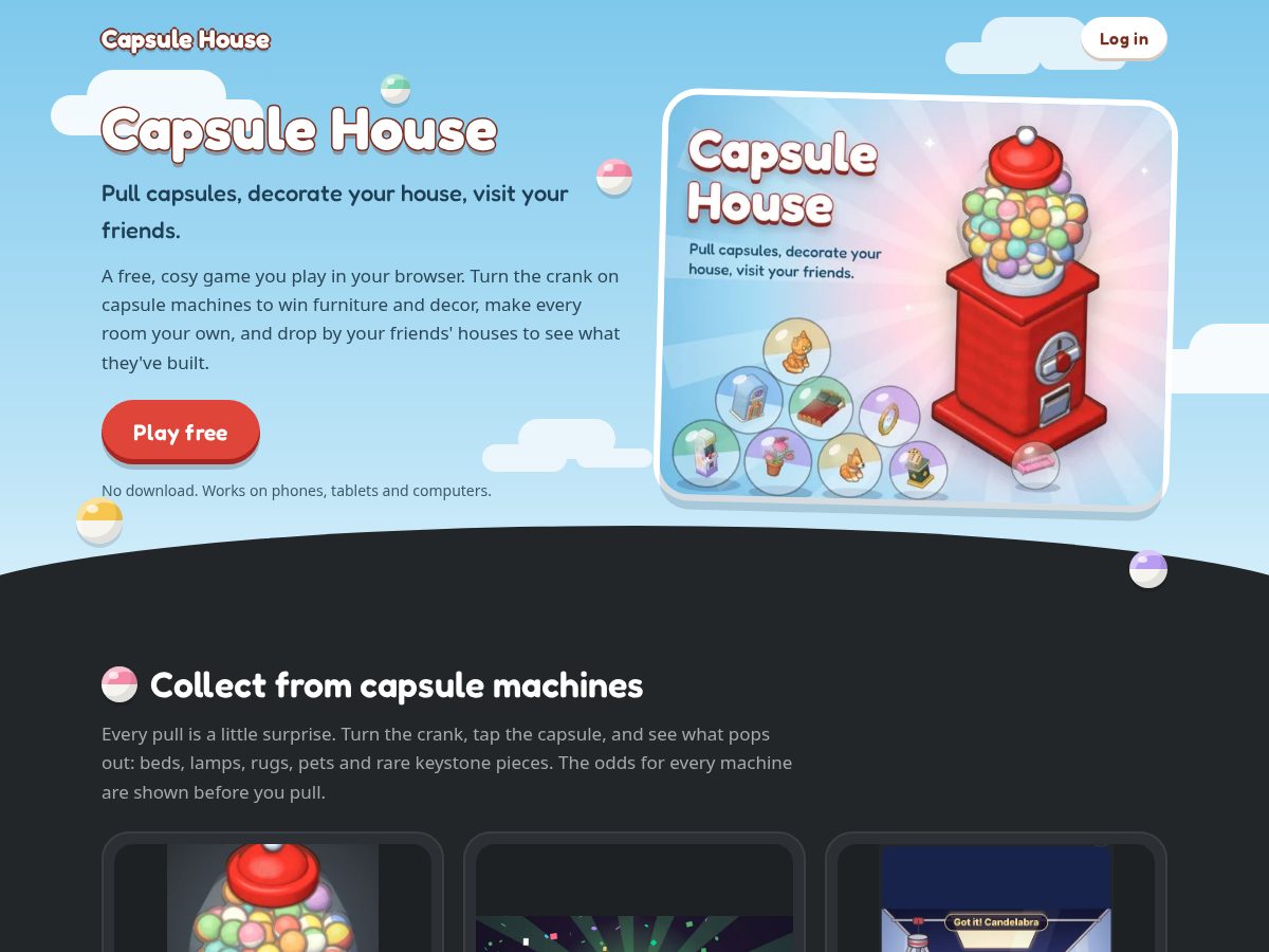 Landing-page snapshot of capsulehouse.site