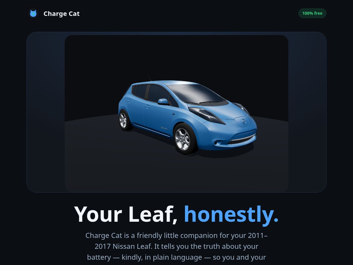 Landing-page snapshot of charge.cat