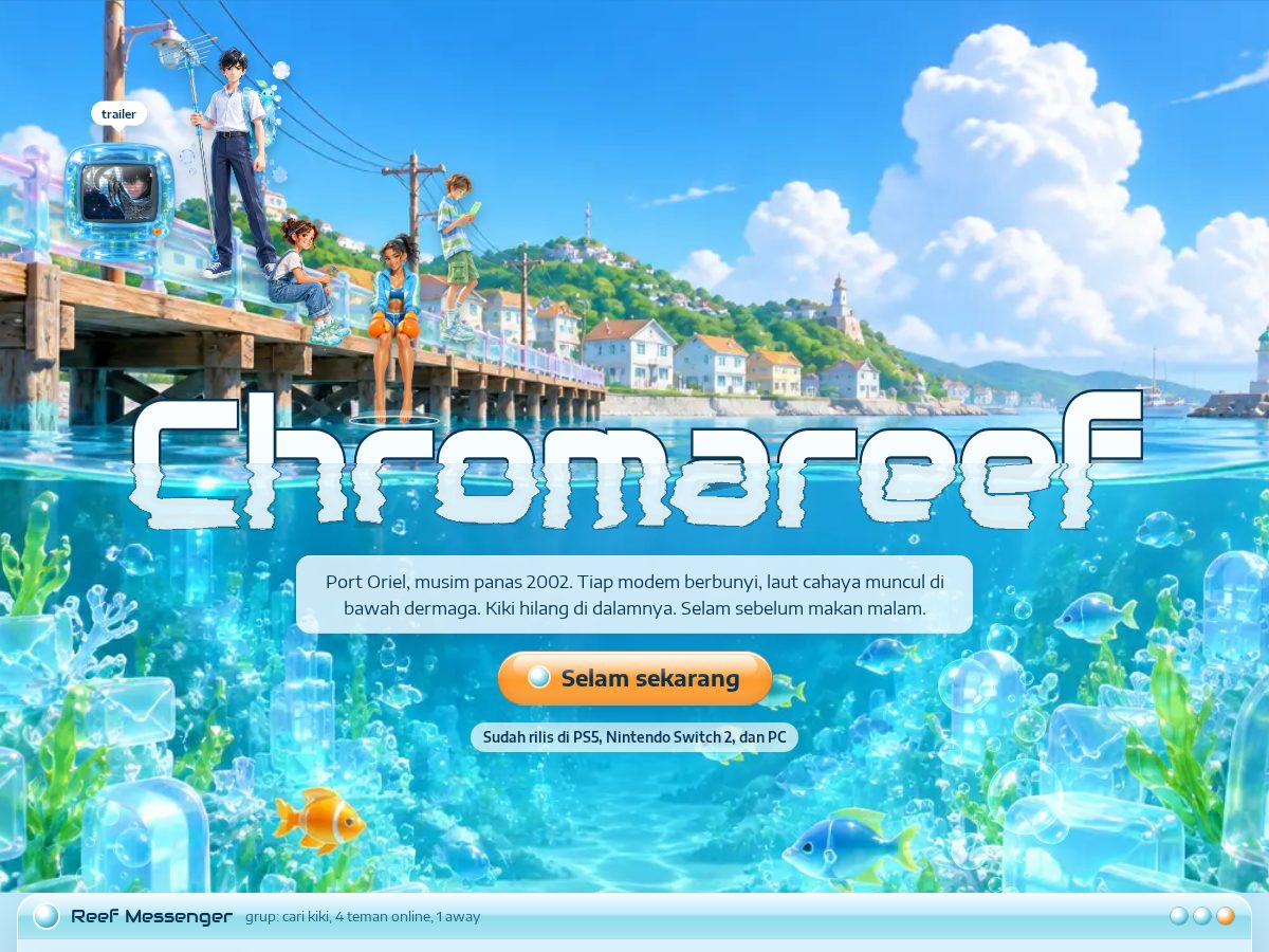 Landing-page snapshot of chromareef.online