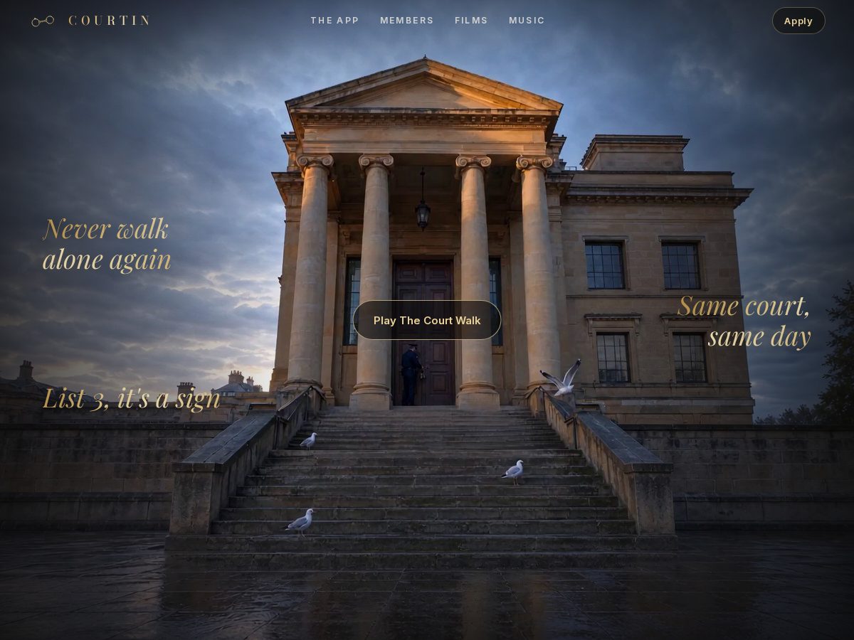 Landing-page snapshot of courtin.love