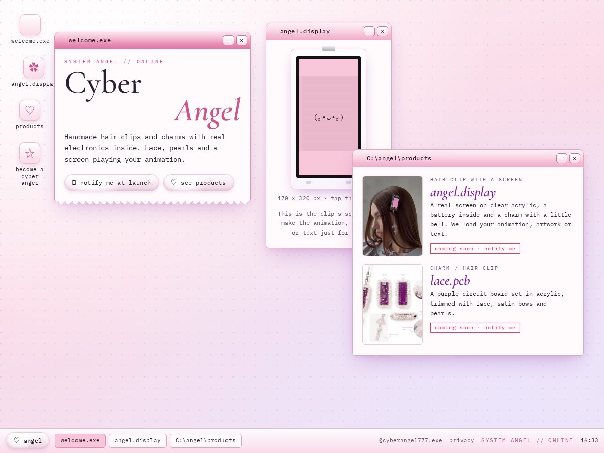 Landing-page snapshot of cyberangel777.store