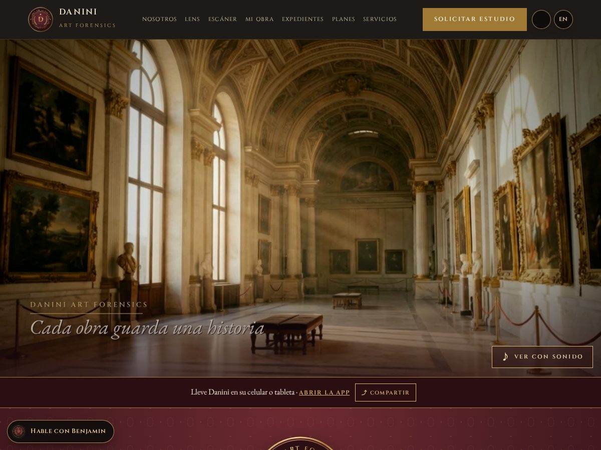 Landing-page snapshot of daniniartforensics.com