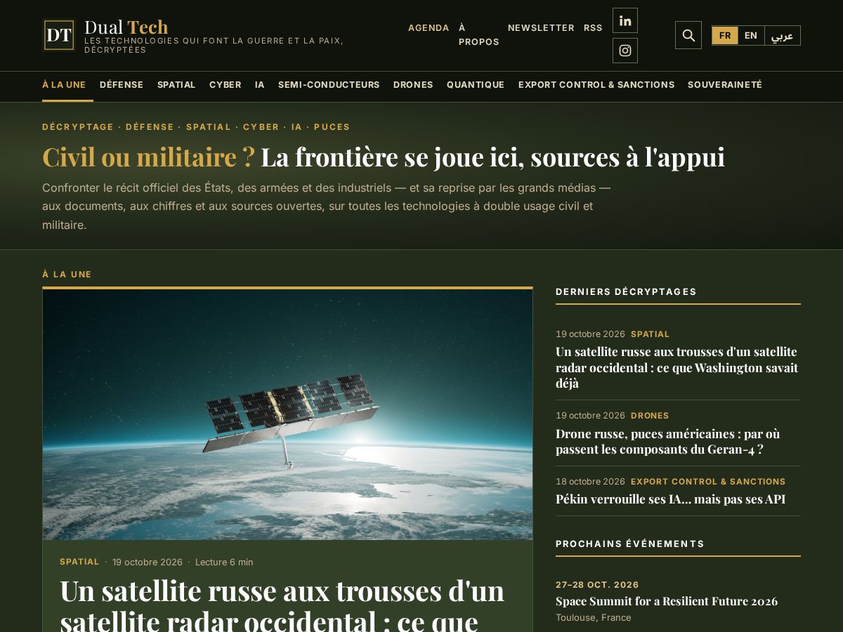 Landing-page snapshot of dualtech.media