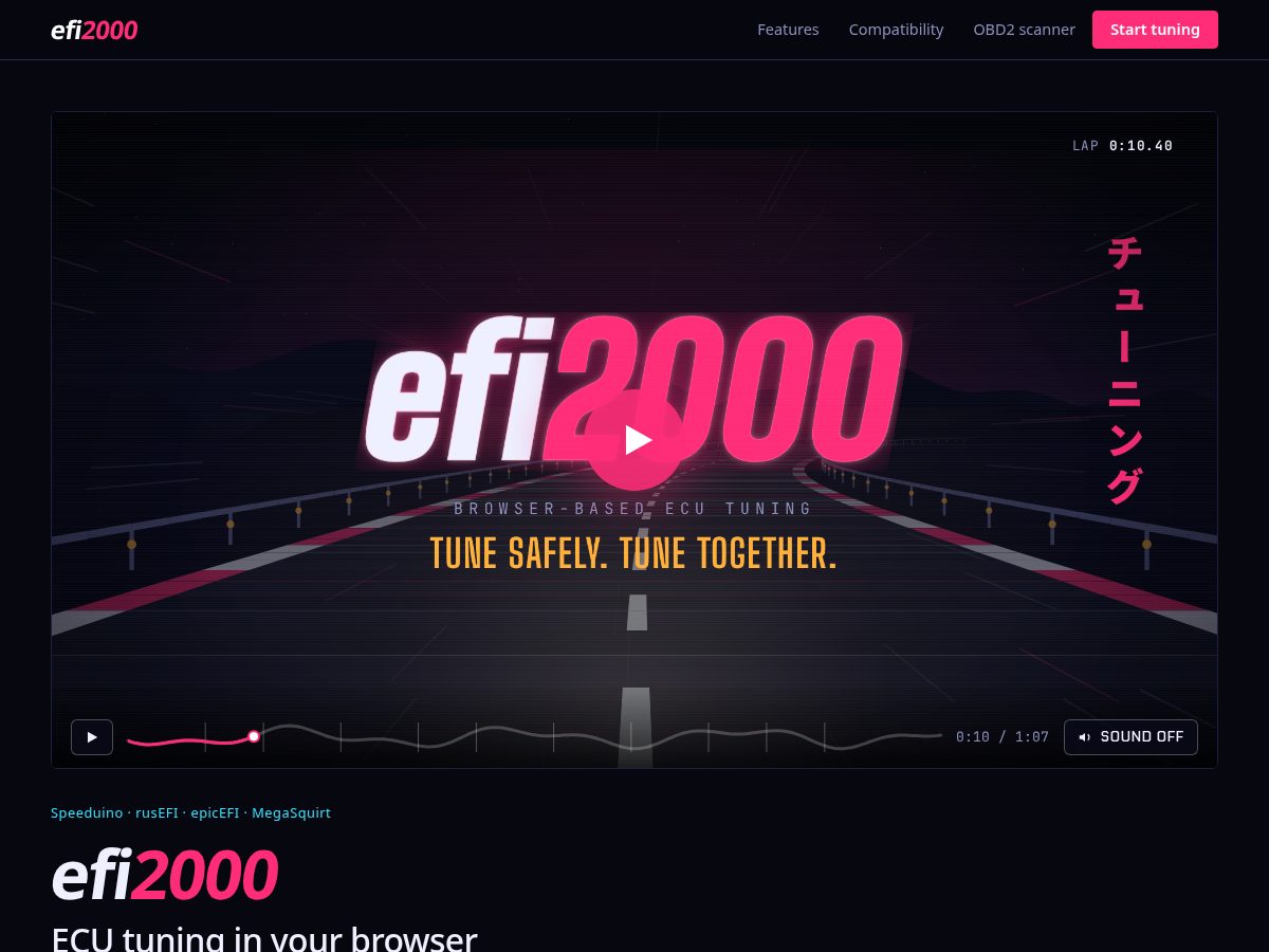 Landing-page snapshot of efi2000.com