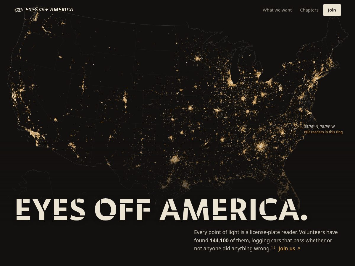 Landing-page snapshot of eyesoffamerica.com