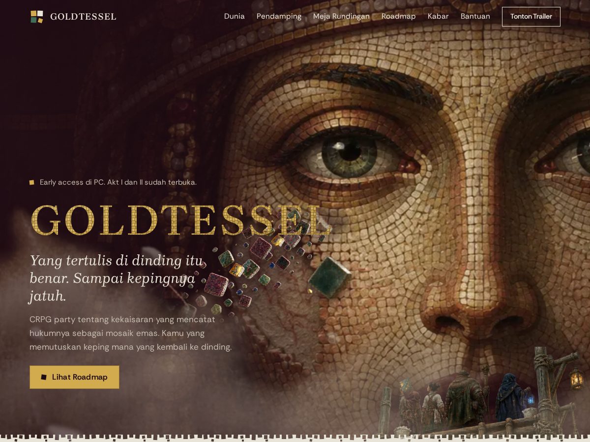 Landing-page snapshot of goldtessel.com
