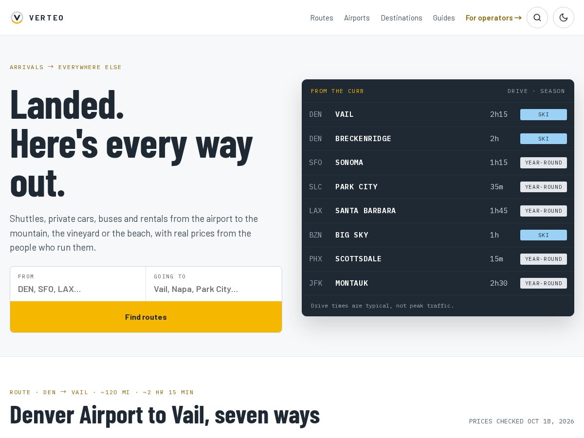 Landing-page snapshot of goverteo.com