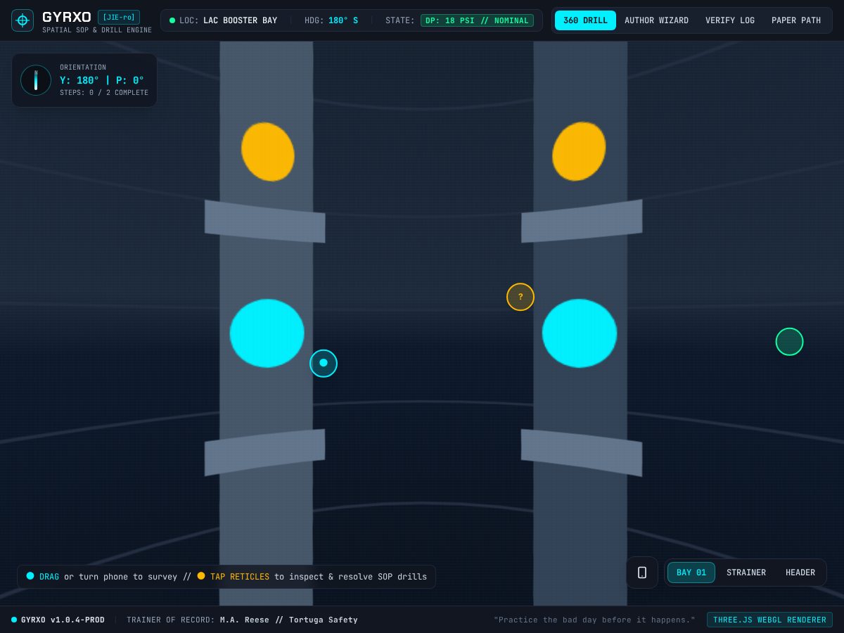Landing-page snapshot of gyrxo.com