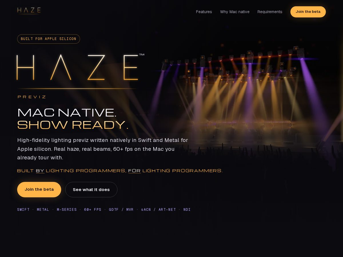 Landing-page snapshot of hazeprevis.com