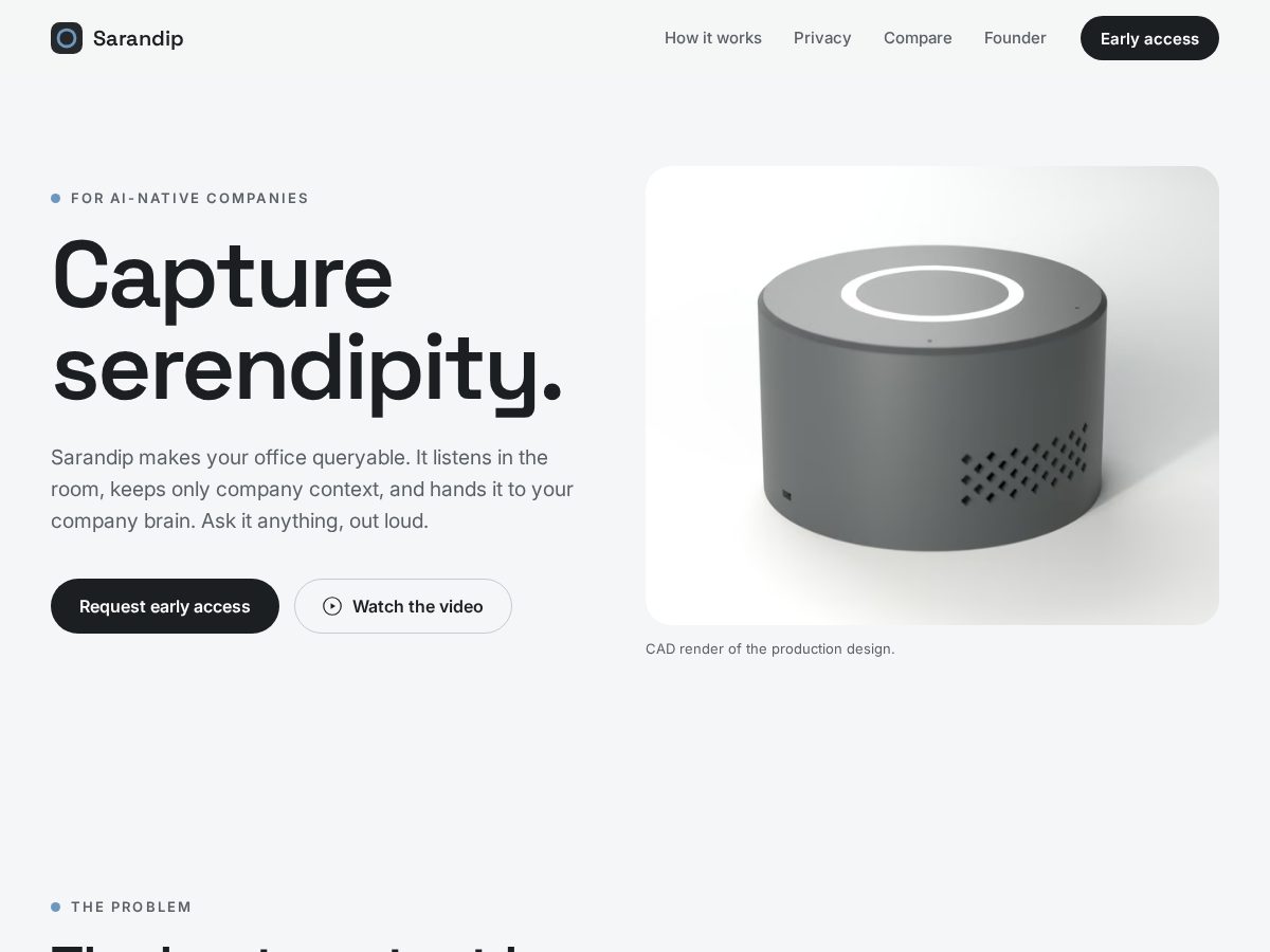 Landing-page snapshot of heysarandip.com