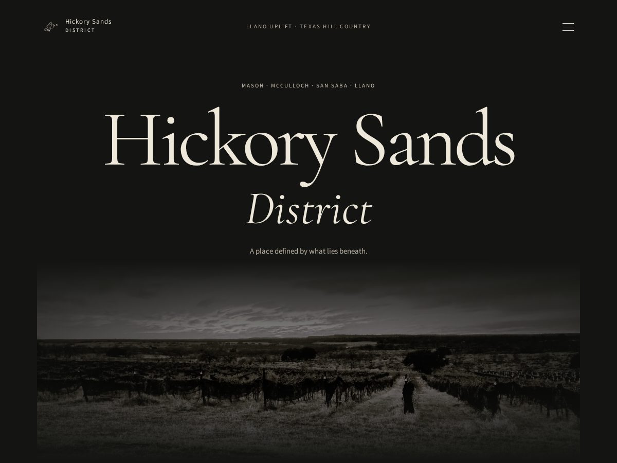 Landing-page snapshot of hickorysandsdistrictava.com