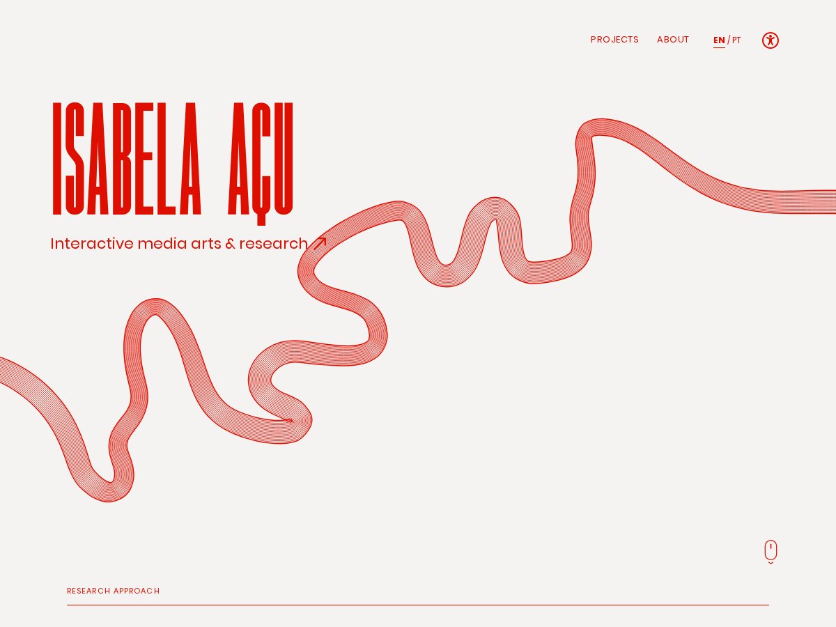 Landing-page snapshot of isabelaacu.com