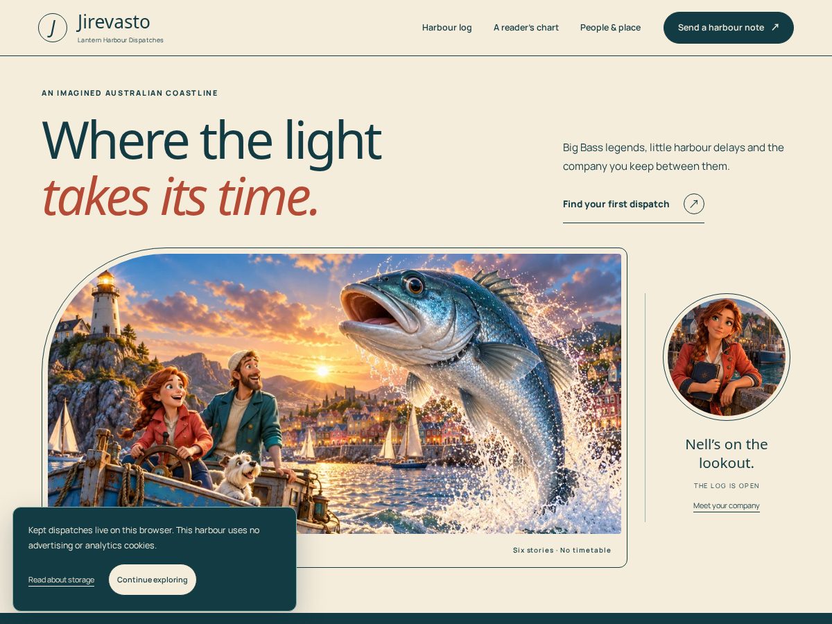 Landing-page snapshot of jirevasto.space