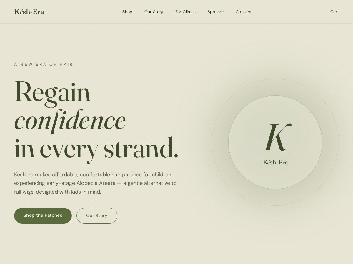 Landing-page snapshot of keshera.org