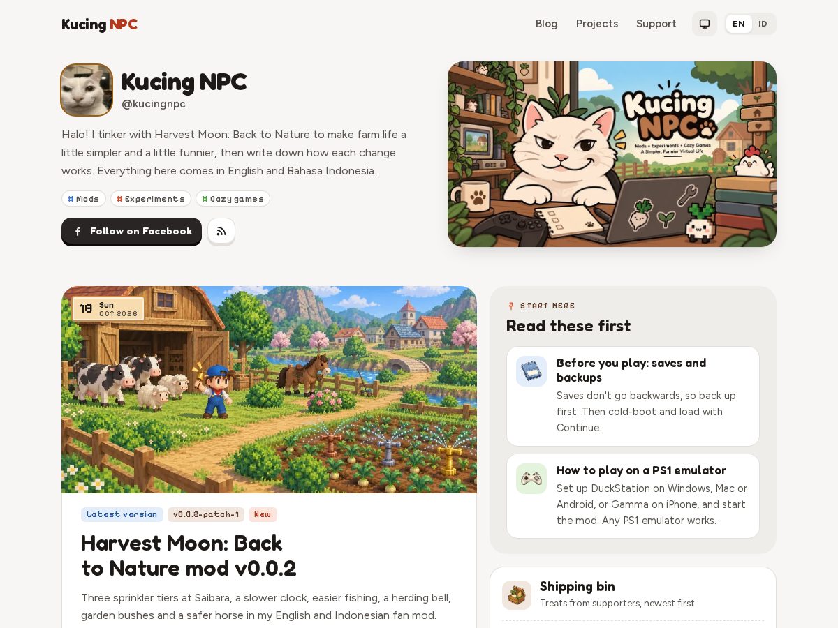 Landing-page snapshot of kucingnpc.xyz