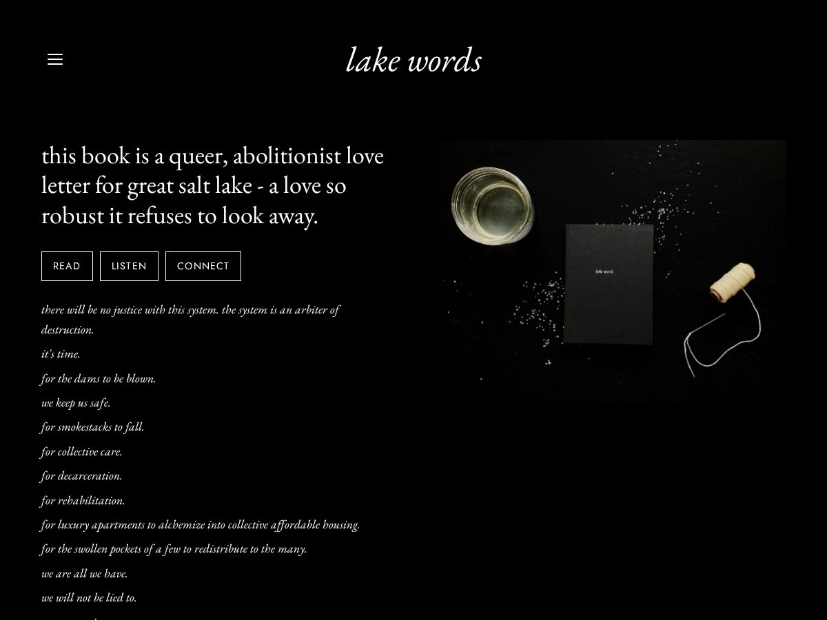 Landing-page snapshot of lakewords.org