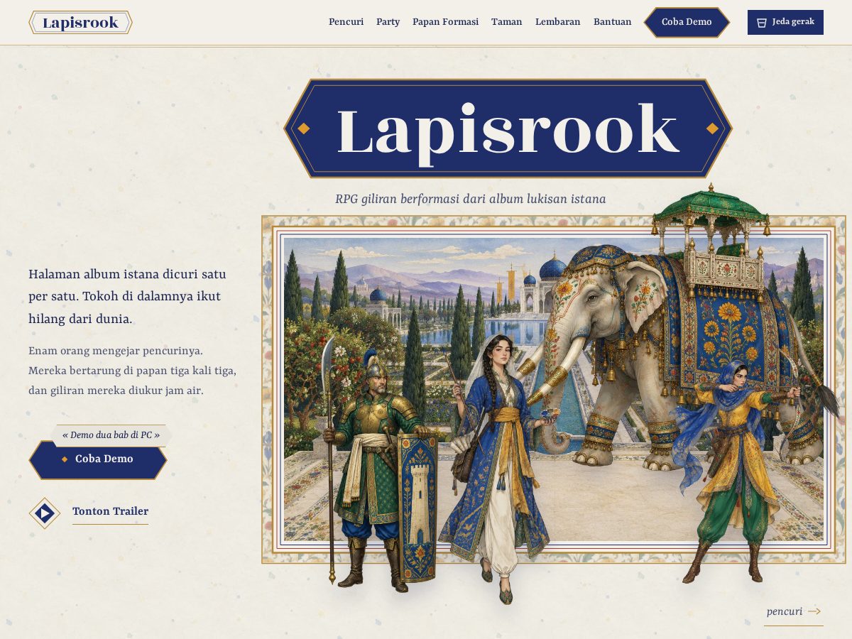 Landing-page snapshot of lapisrook.com