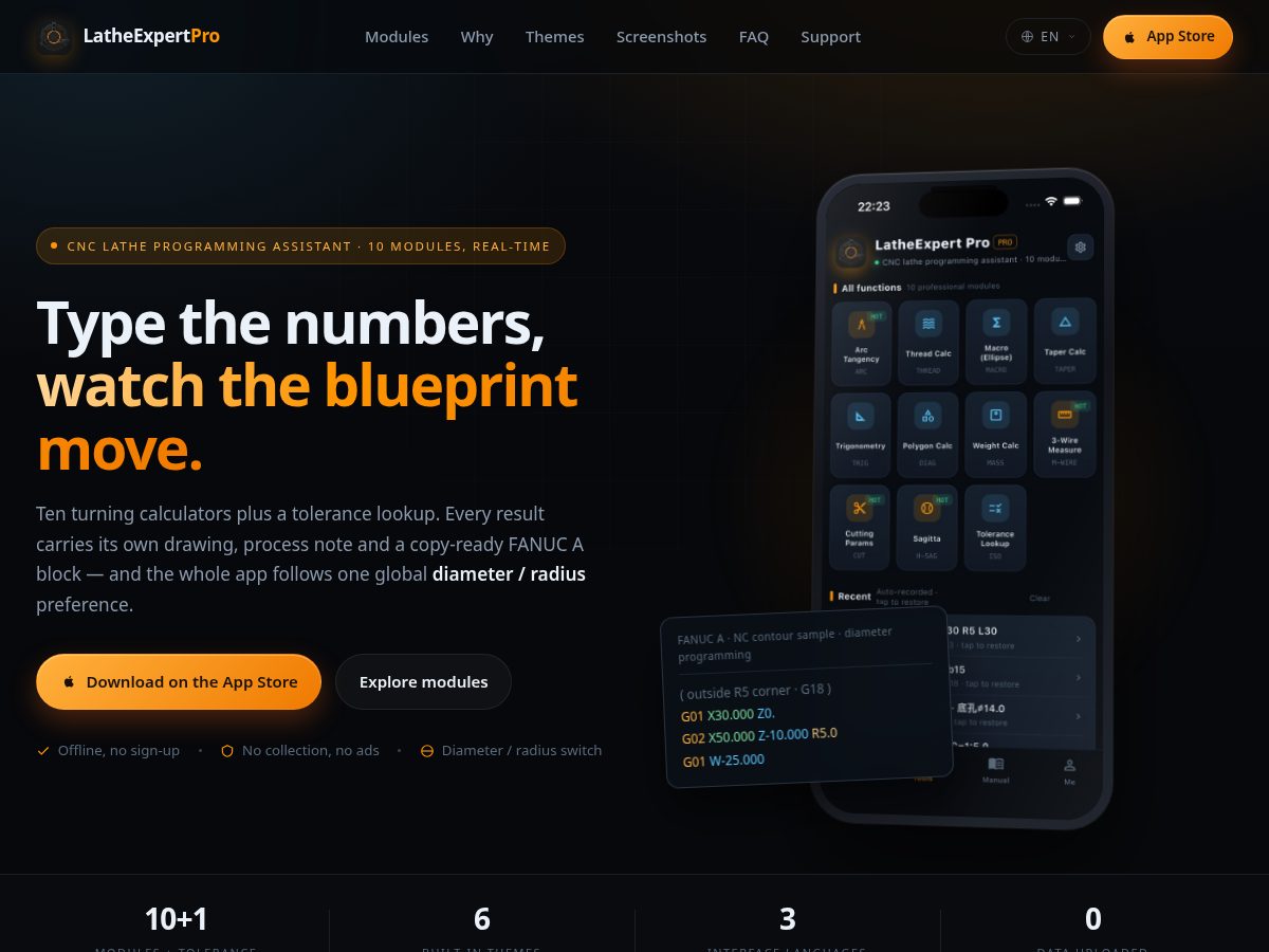 Landing-page snapshot of latheexpertpro.com
