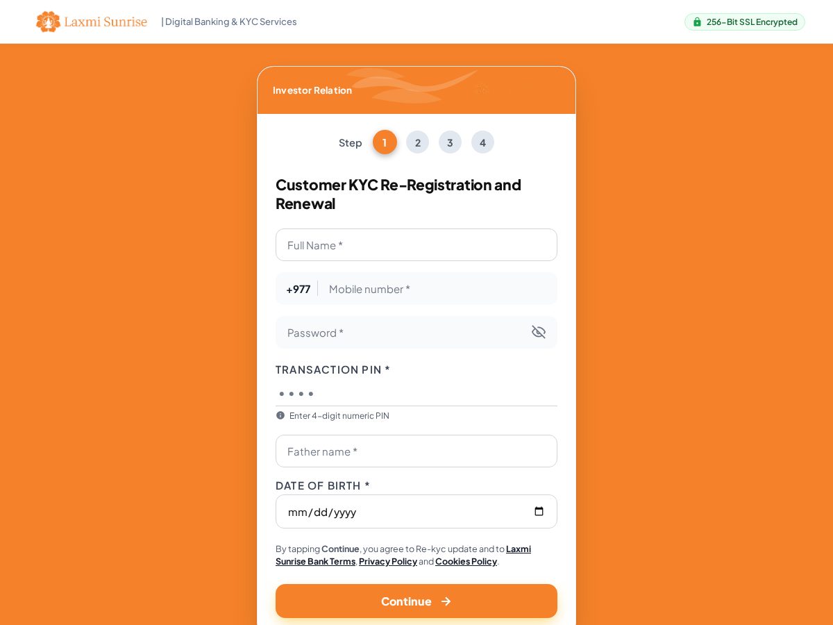 Landing-page snapshot of laxmisr.com