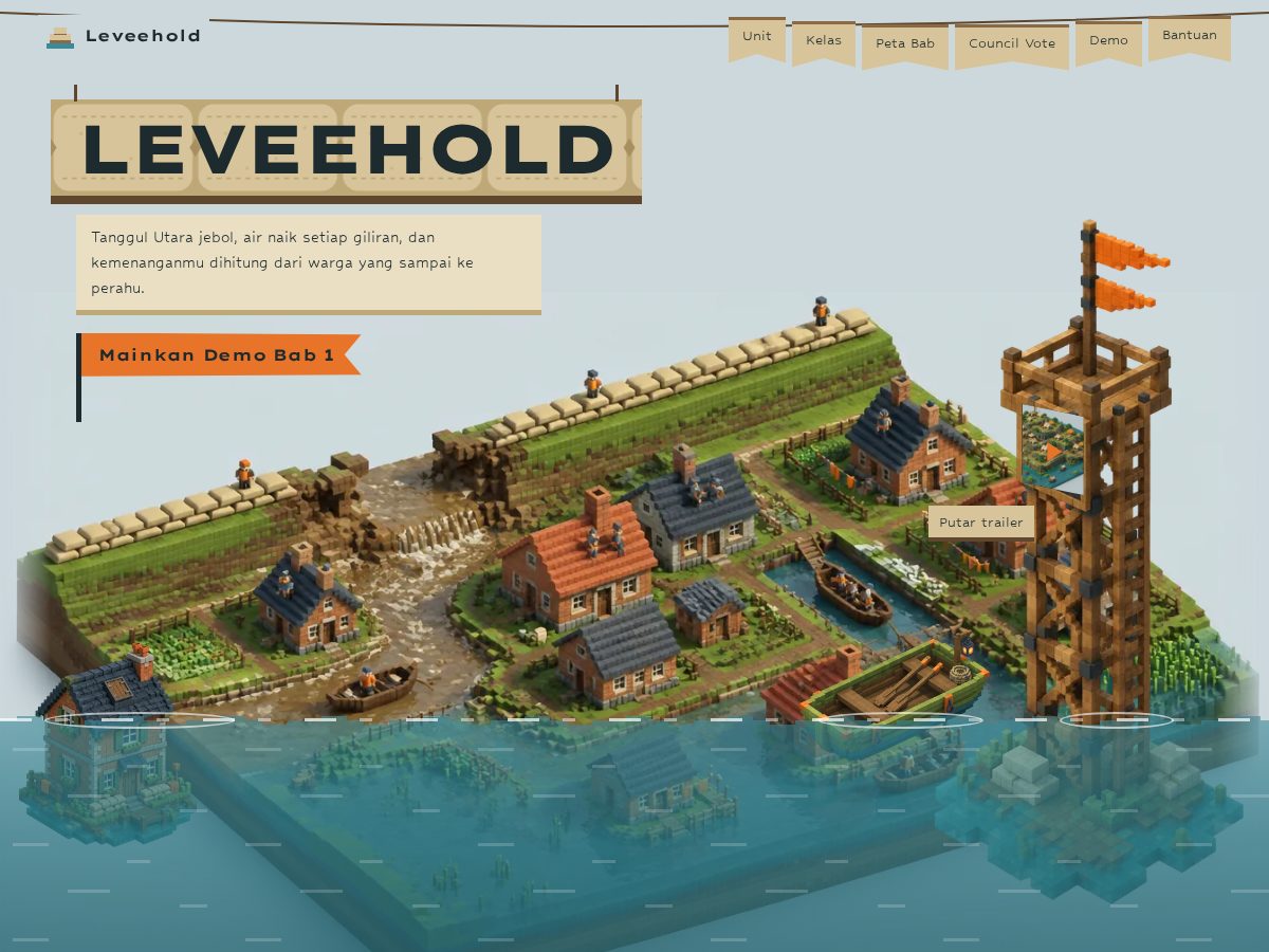 Landing-page snapshot of leveehold.com