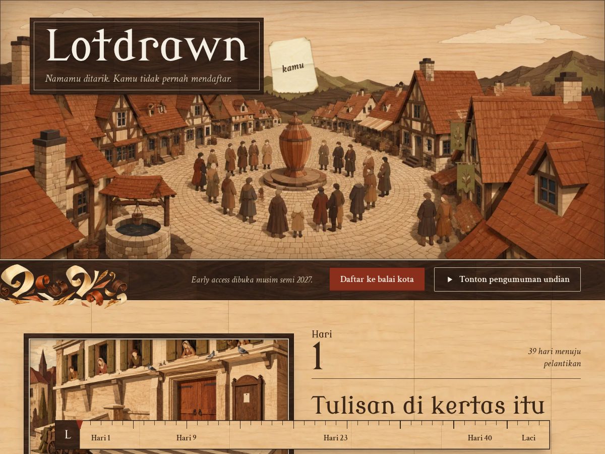 Landing-page snapshot of lotdrawn.online