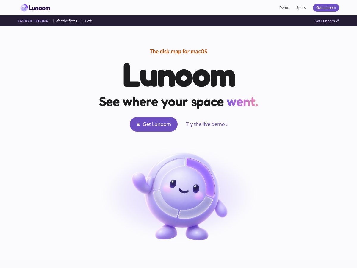 Landing-page snapshot of lunoom.com