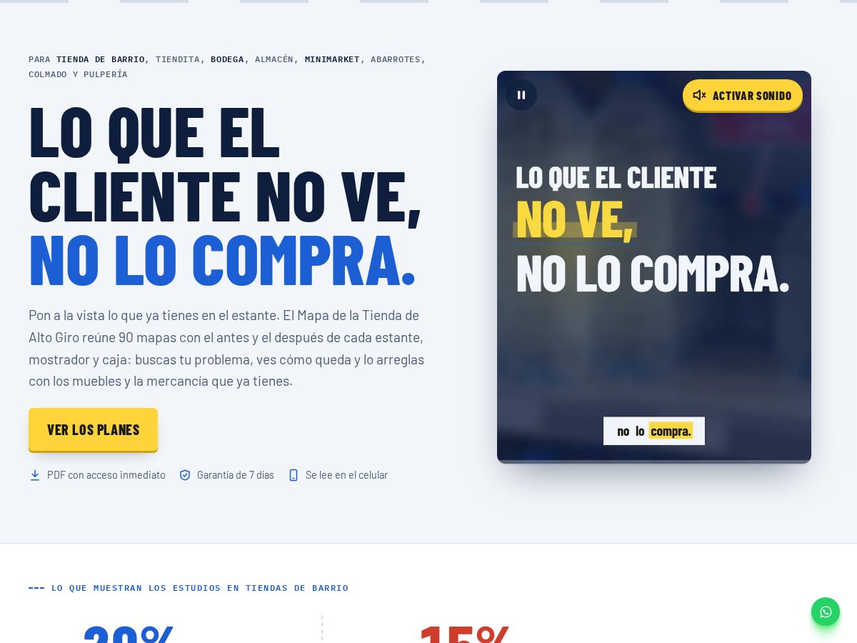 Landing-page snapshot of mapadelatienda.com