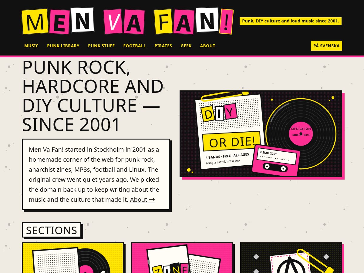 Landing-page snapshot of menvafan.net