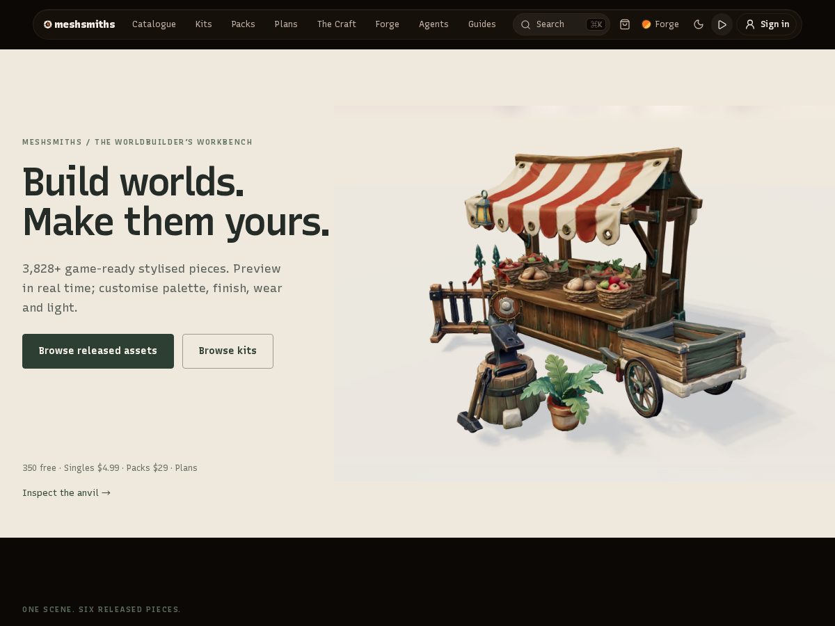 Landing-page snapshot of meshsmiths.com