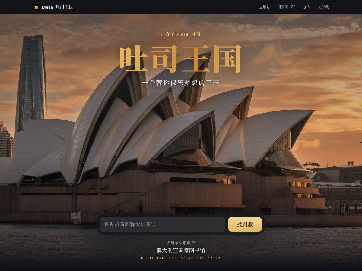 Landing-page snapshot of metatusi.com