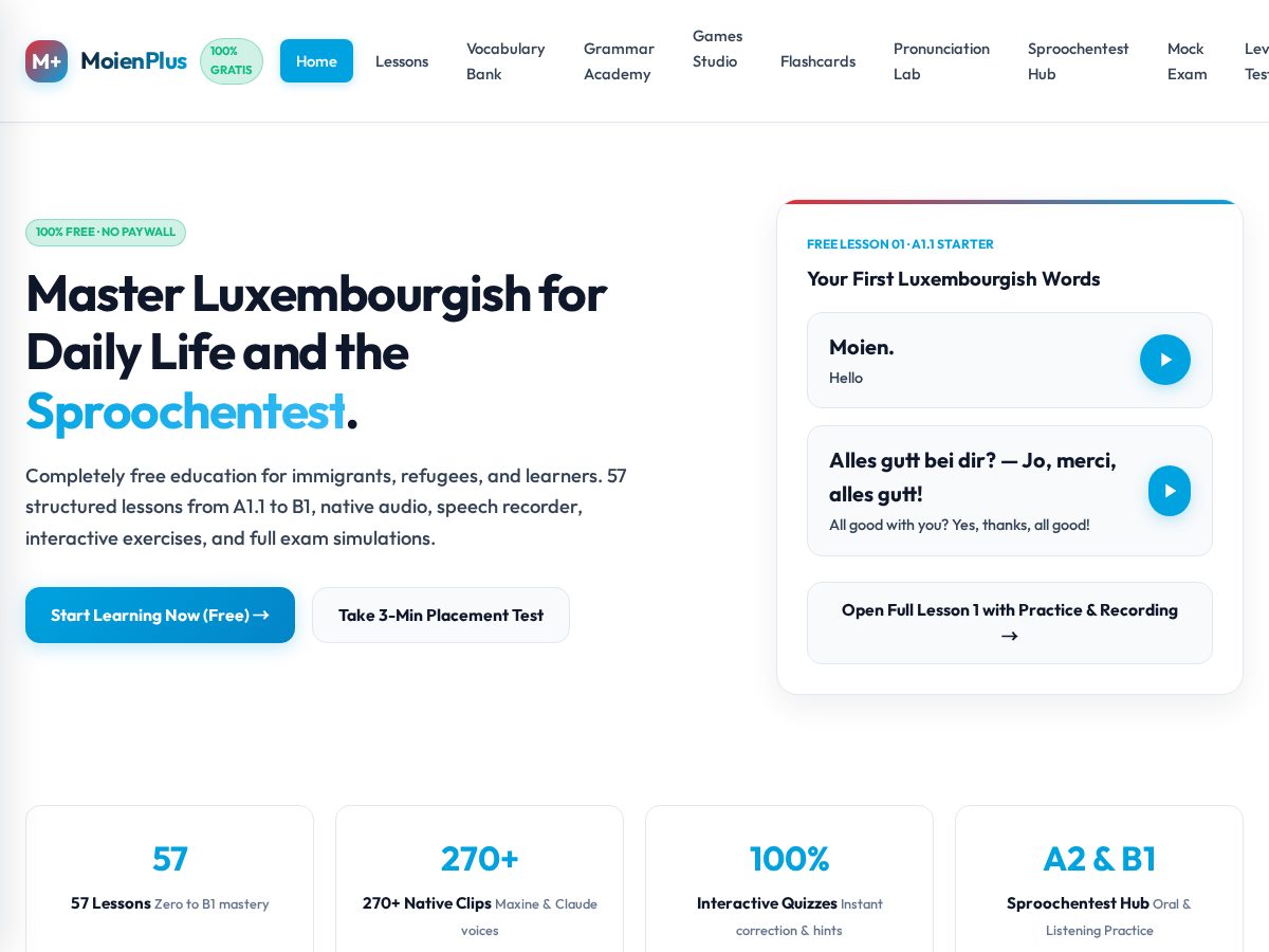 Landing-page snapshot of moinplus.com