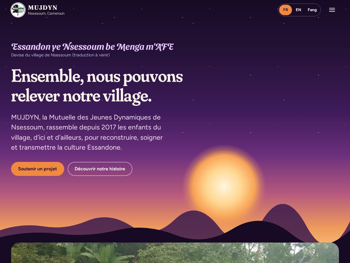 Landing-page snapshot of mujdyn.com