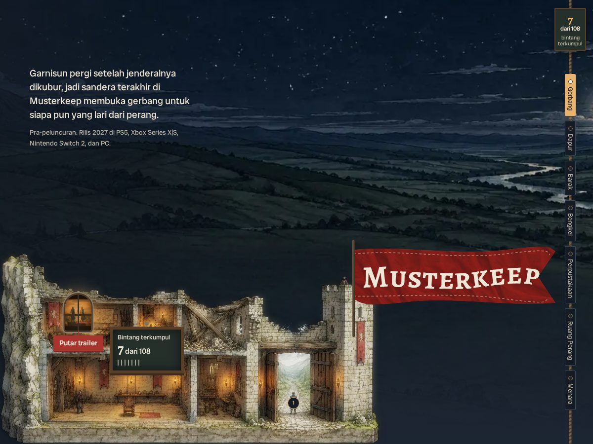 Landing-page snapshot of musterkeep.com