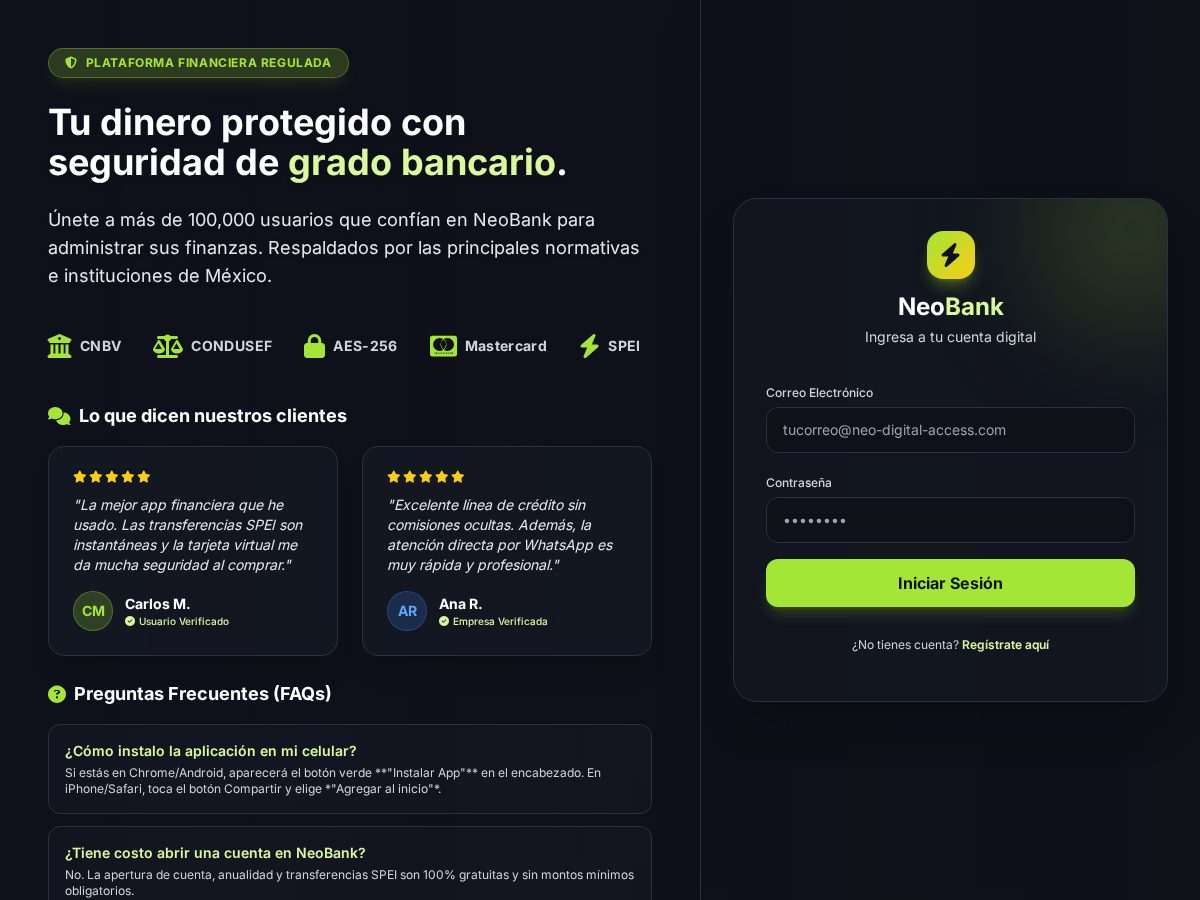 Landing-page snapshot of neo-digital-access.com