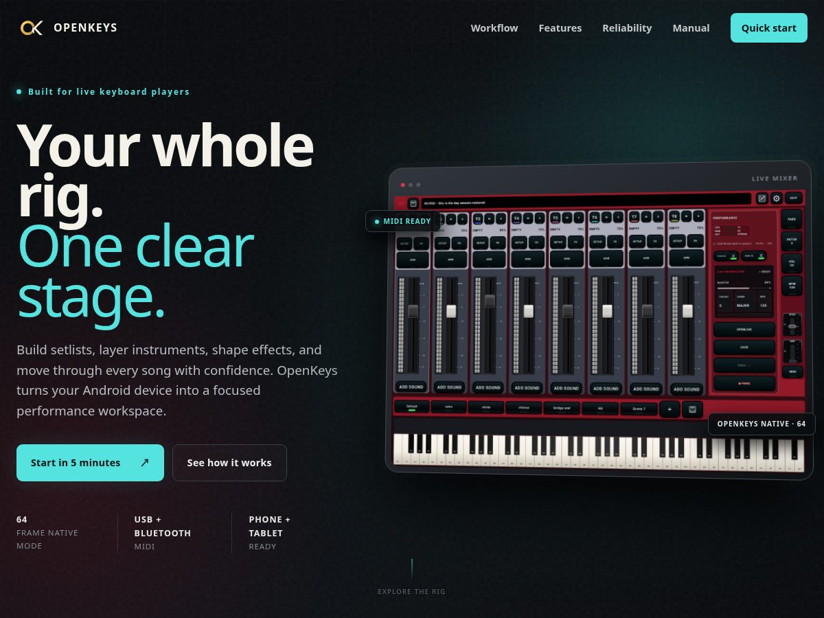 Landing-page snapshot of openkeys.pro