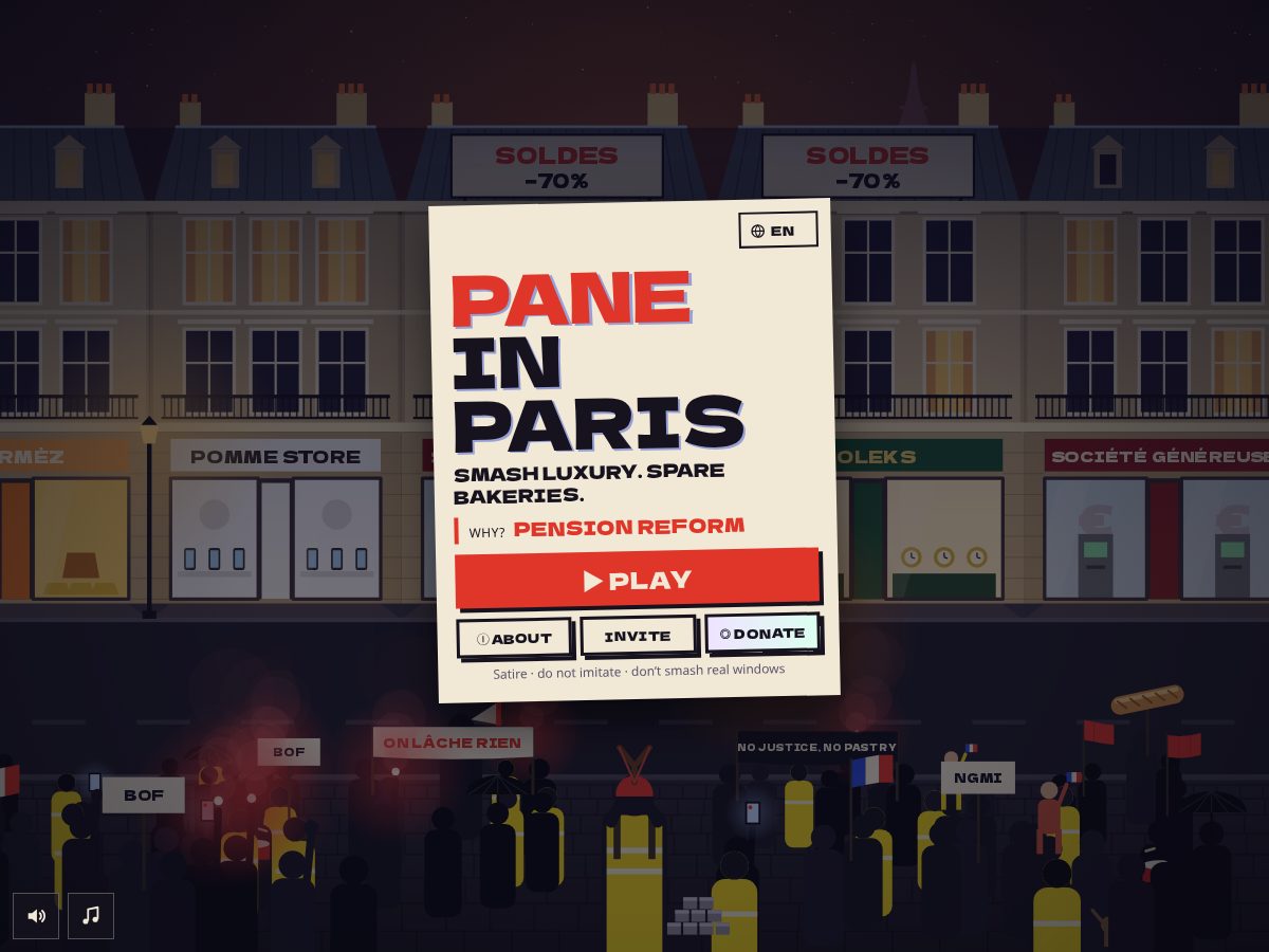 Landing-page snapshot of paneinparis.xyz