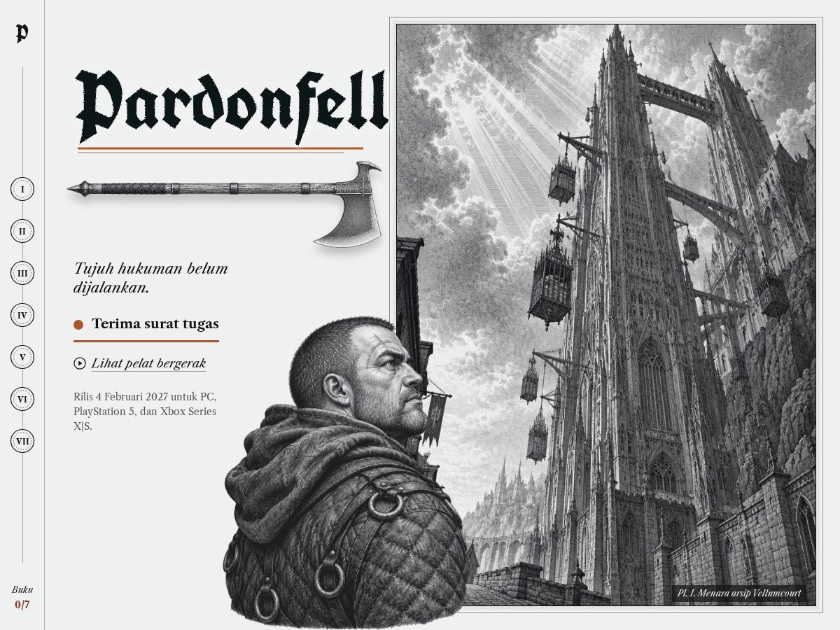 Landing-page snapshot of pardonfell.online