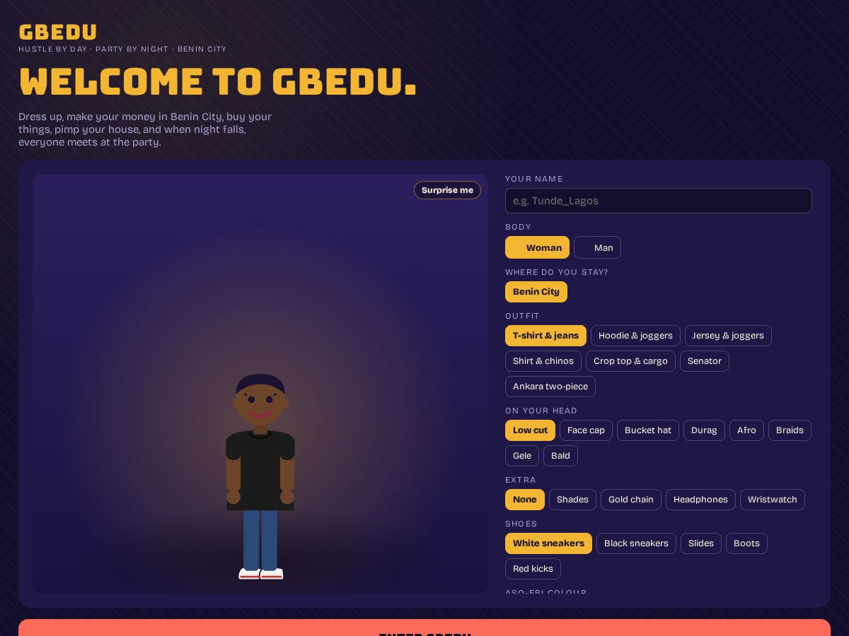 Landing-page snapshot of playgbedu.com