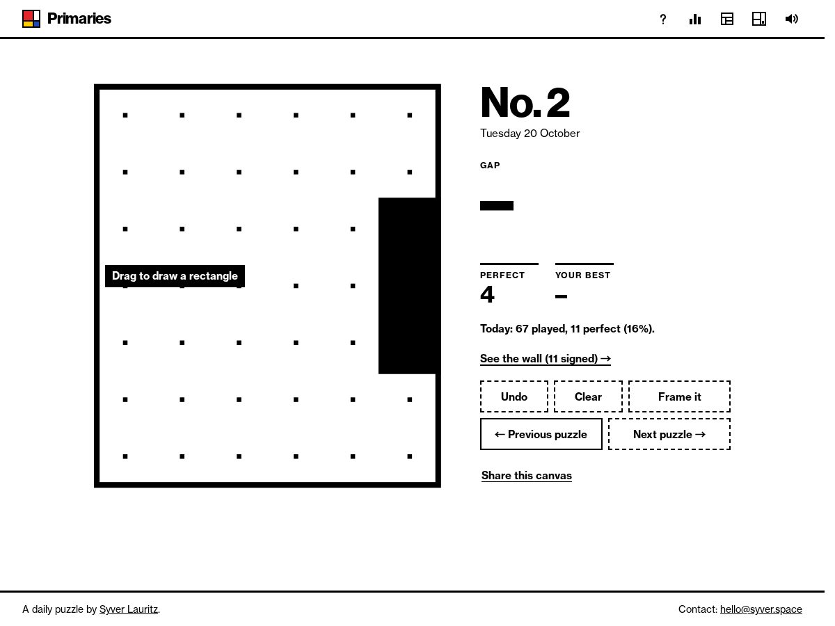 Landing-page snapshot of primariesgame.com