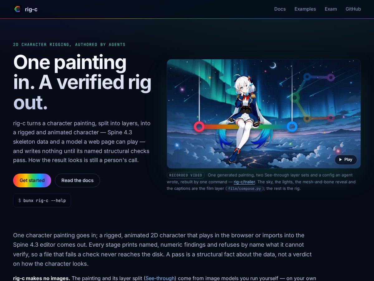 Landing-page snapshot of rig-c.org