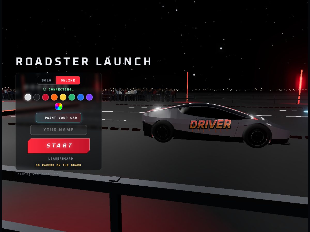Landing-page snapshot of roadsterarena.dev