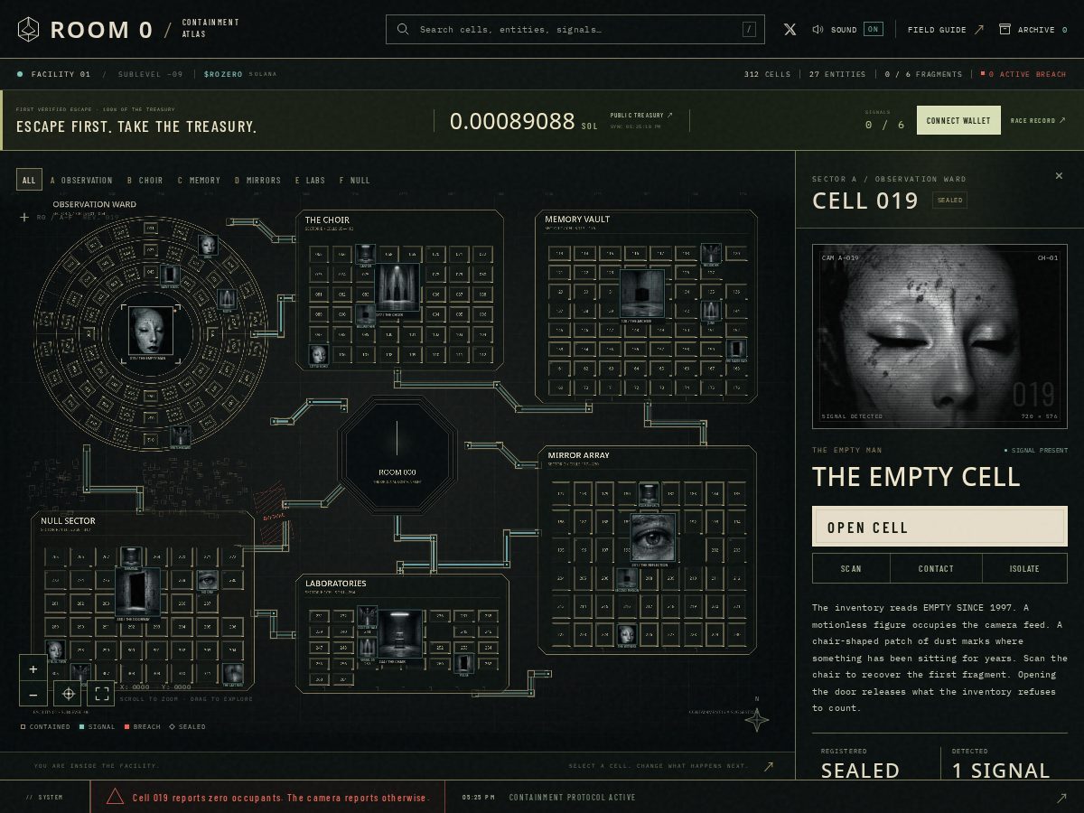 Landing-page snapshot of roomzero.space