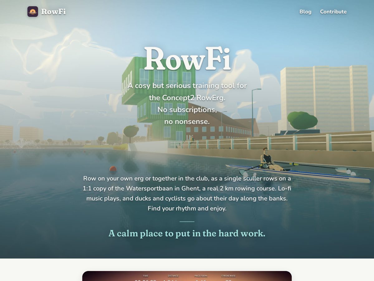 Landing-page snapshot of rowfi.app